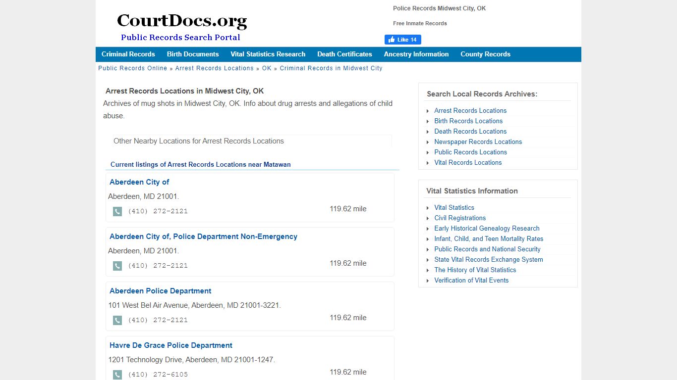 Police Records Midwest City, OK - Free Inmate Records