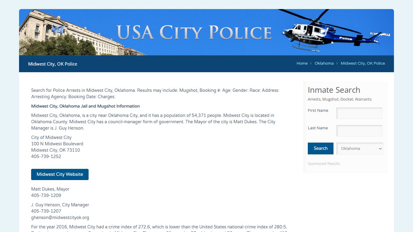 Midwest City, OK Police | Jail Records